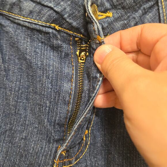 Rocawear Cropped Jeans Women’s 14 Dark Wash Stretch Denim - Picture 13 of 14